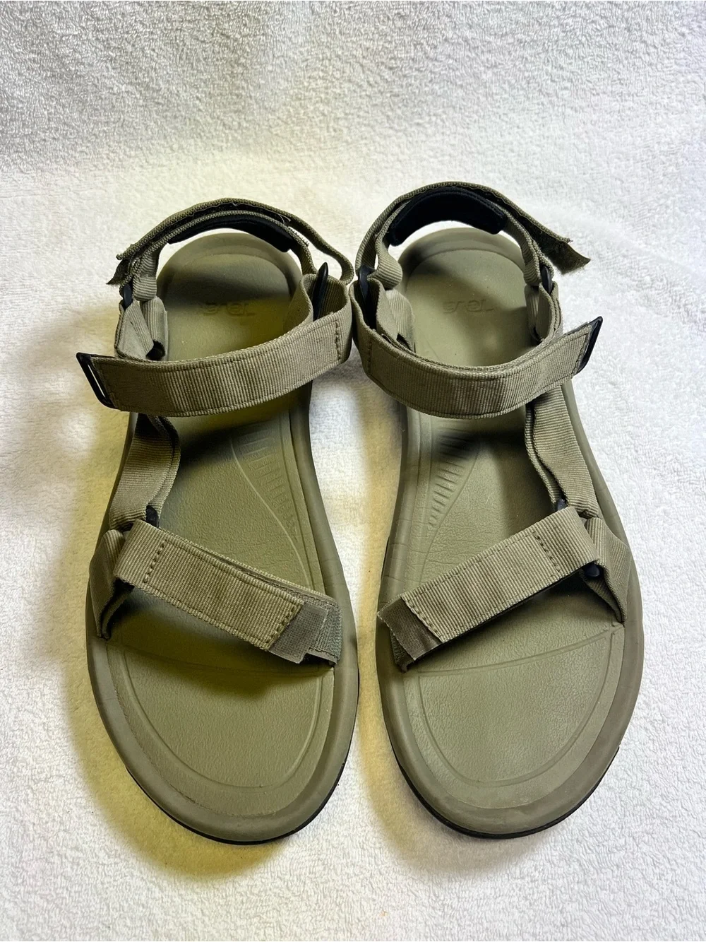 Teva Men's Olive Green Military Strapped Sandals Size 13